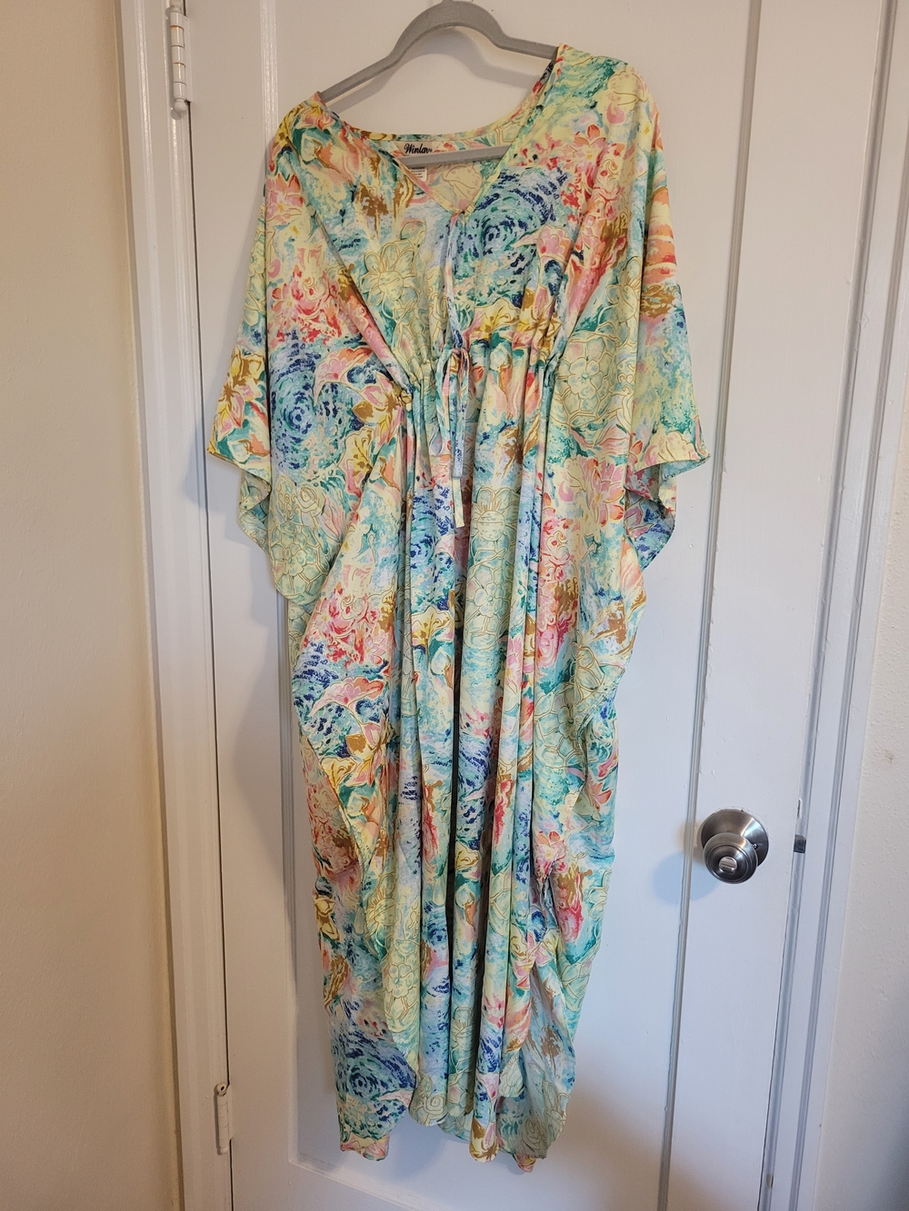 Winlar Kaftan One size fits most Bohemian Maxi dress robe Flower